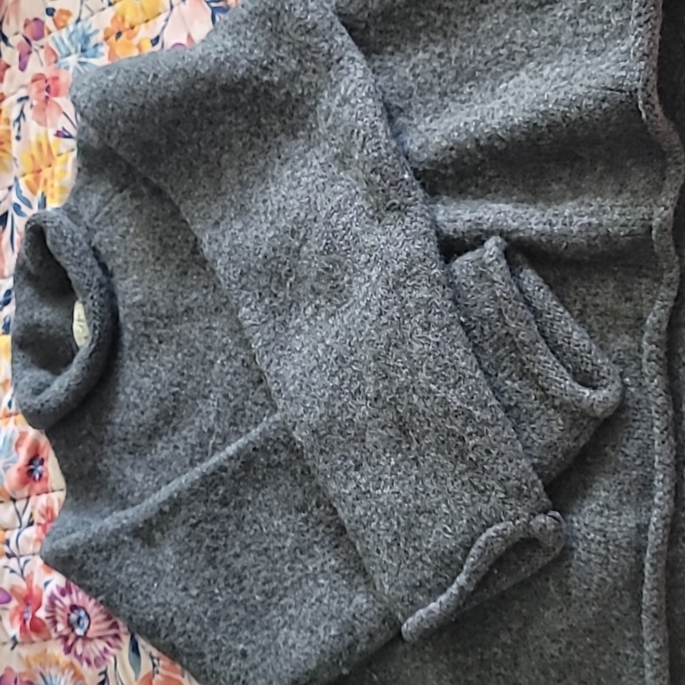 Vintage 100% Wool J. Crew Charcoal Turtleneck Sweater